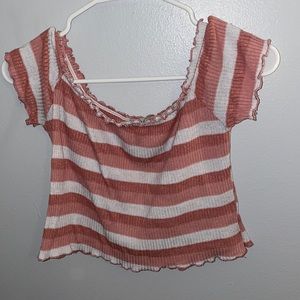 off the shoulder cropped tee